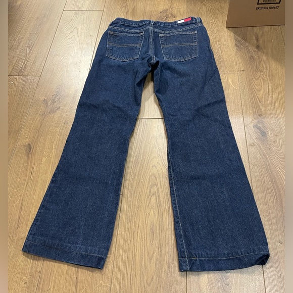 Tommy Jeans Tommy Hilfiger Vintage Wide Leg Size 13 Hemmed Pants Medium Wash - Picture 5 of 7